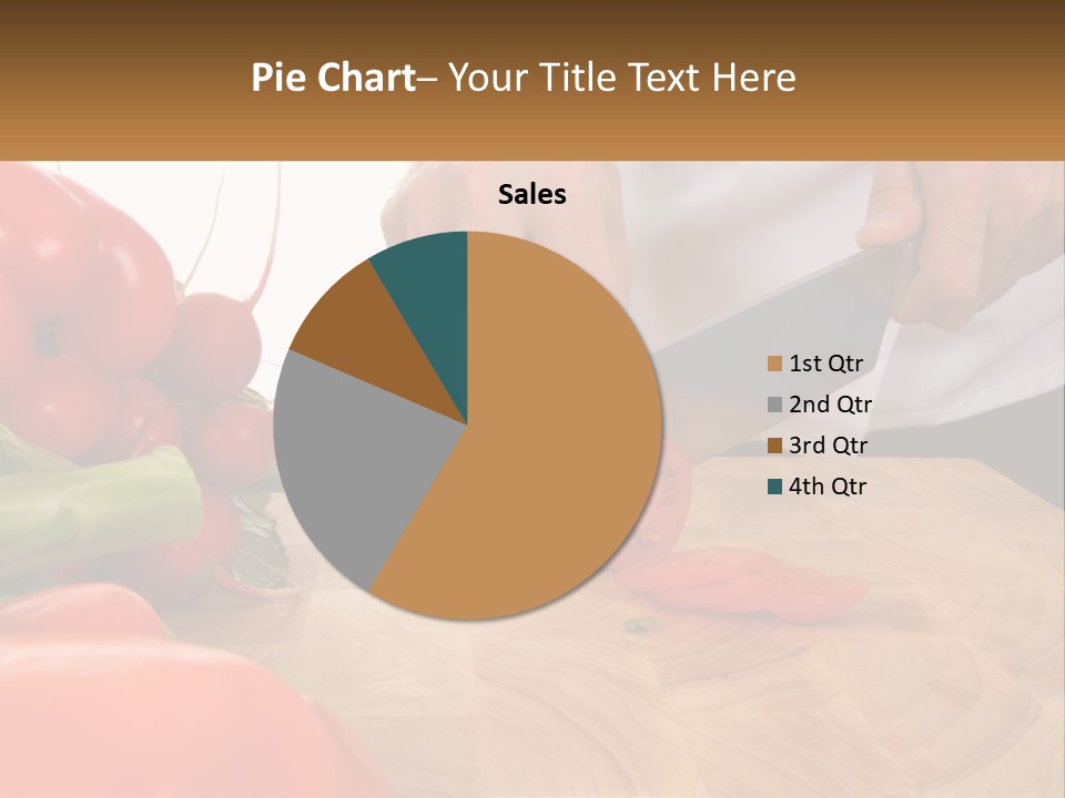A Person Cutting A Tomato On A Cutting Board PowerPoint Template