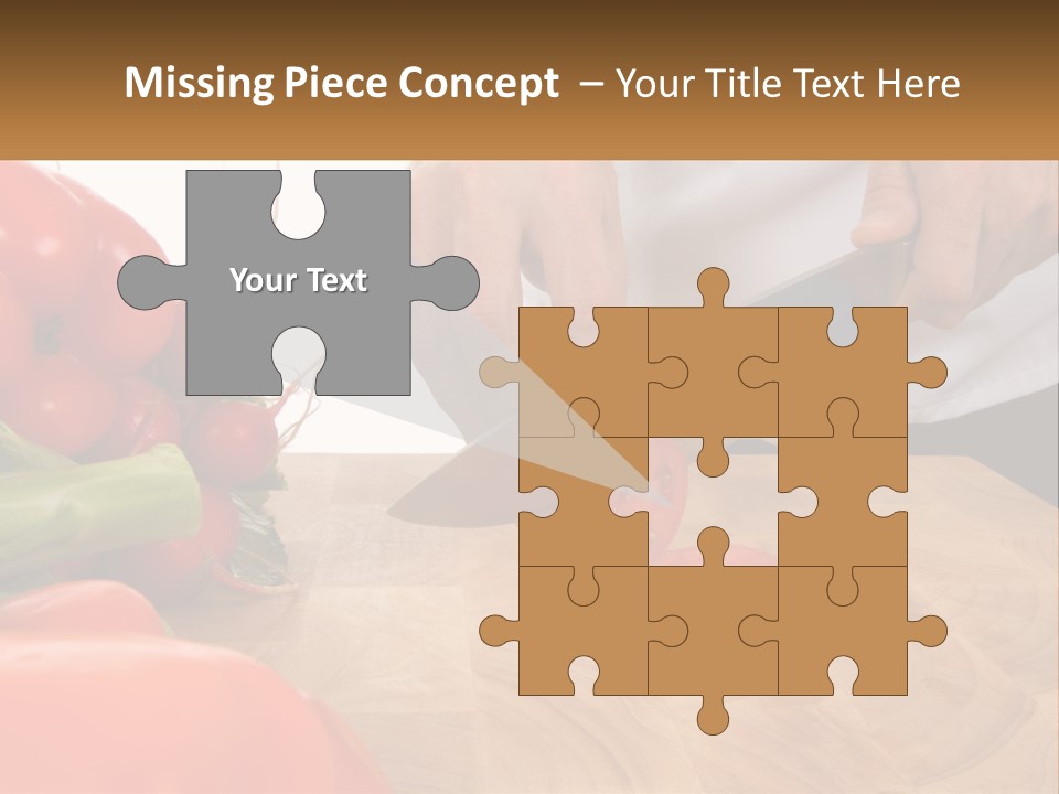 A Person Cutting A Tomato On A Cutting Board PowerPoint Template