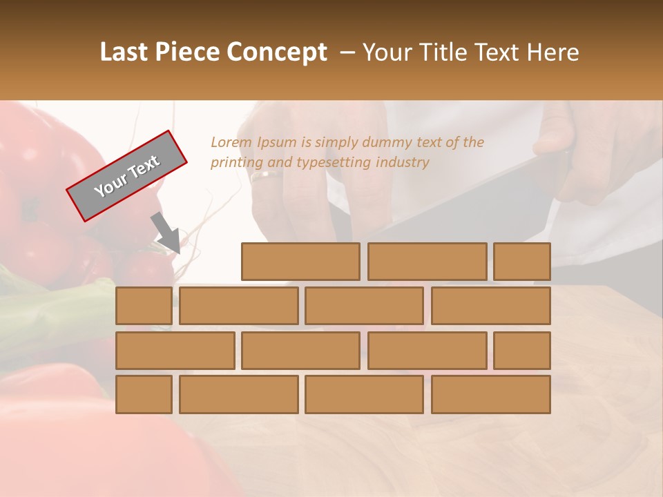 A Person Cutting A Tomato On A Cutting Board PowerPoint Template