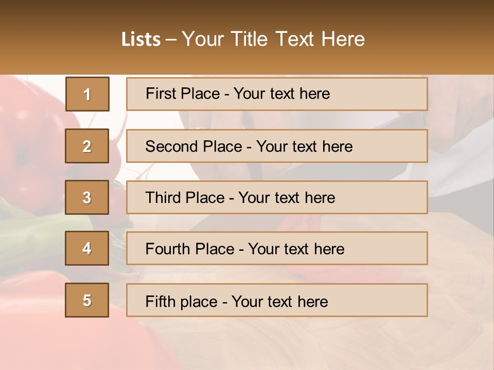 A Person Cutting A Tomato On A Cutting Board PowerPoint Template