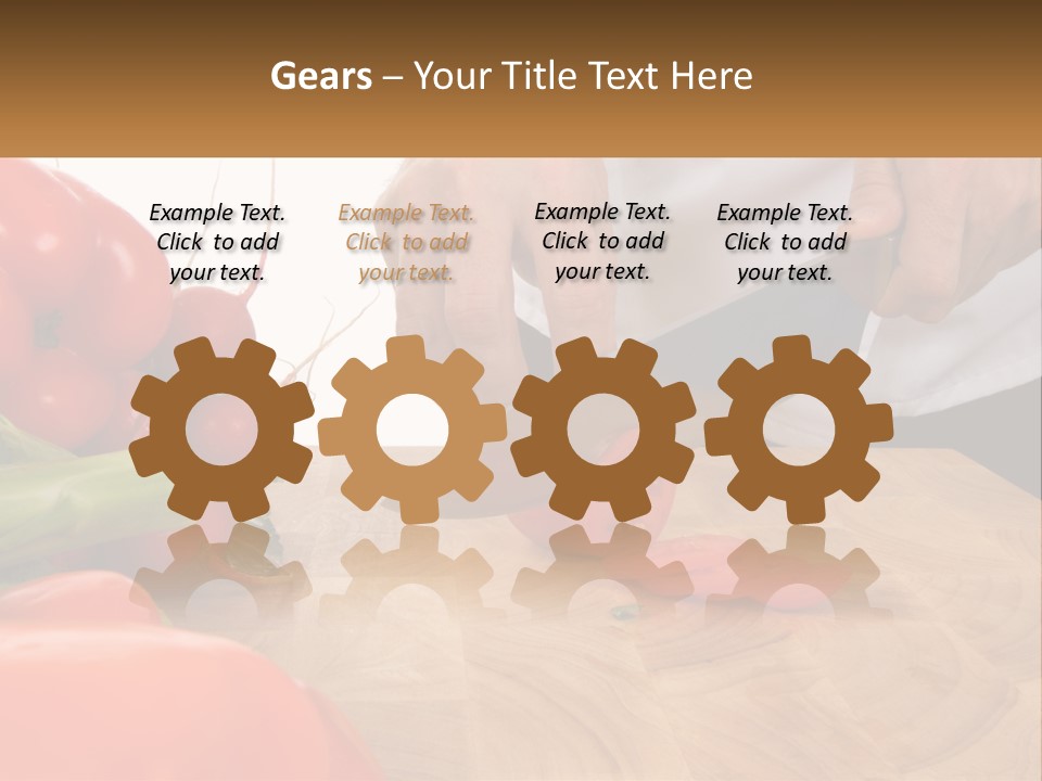 A Person Cutting A Tomato On A Cutting Board PowerPoint Template