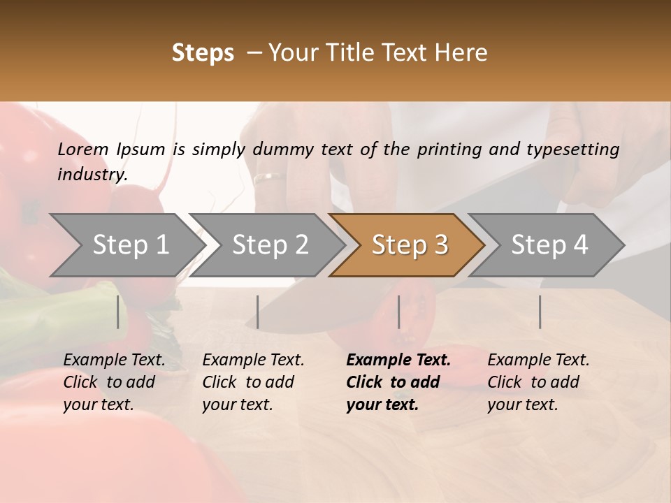 A Person Cutting A Tomato On A Cutting Board PowerPoint Template
