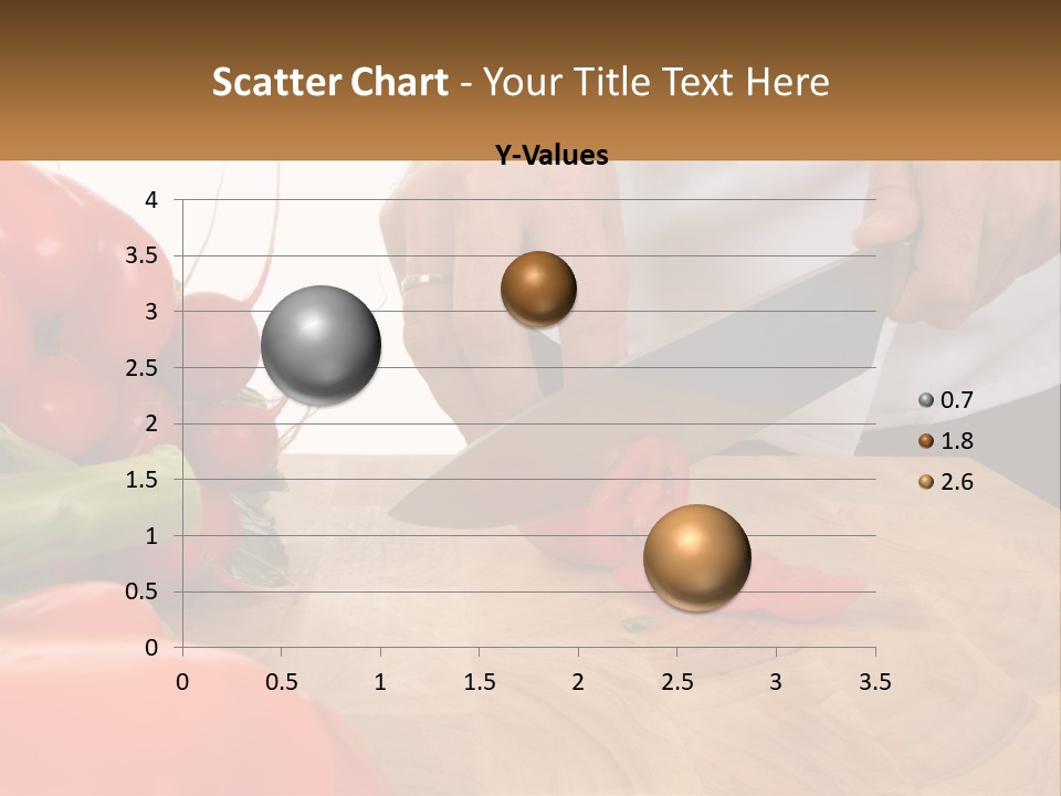 A Person Cutting A Tomato On A Cutting Board PowerPoint Template