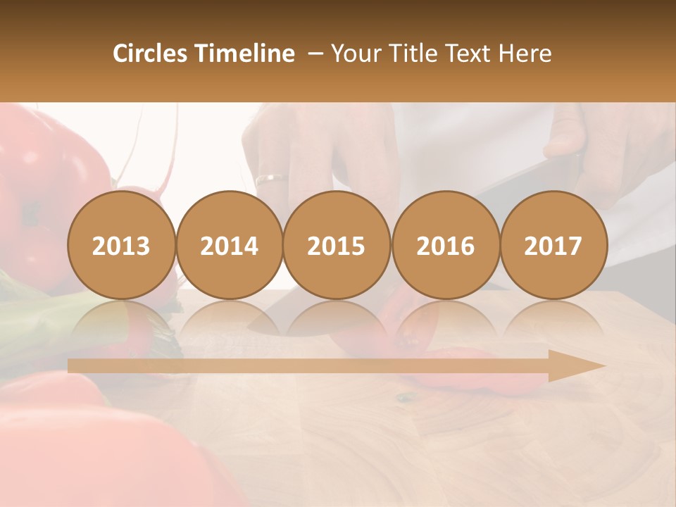 A Person Cutting A Tomato On A Cutting Board PowerPoint Template