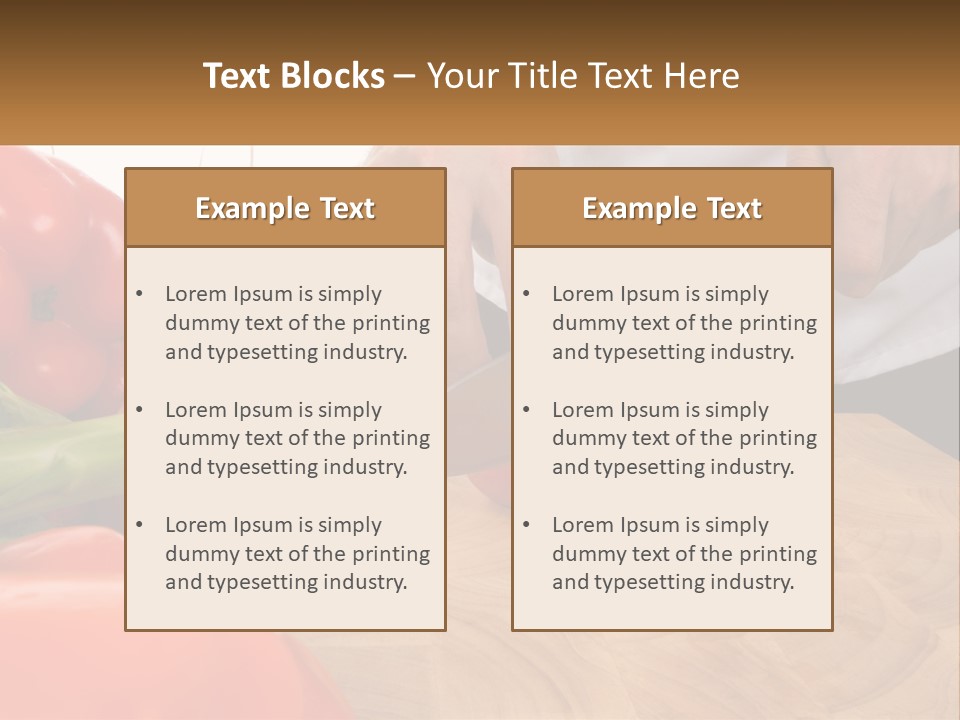 A Person Cutting A Tomato On A Cutting Board PowerPoint Template
