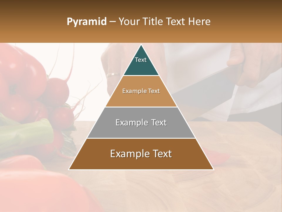 A Person Cutting A Tomato On A Cutting Board PowerPoint Template