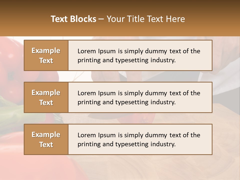 A Person Cutting A Tomato On A Cutting Board PowerPoint Template