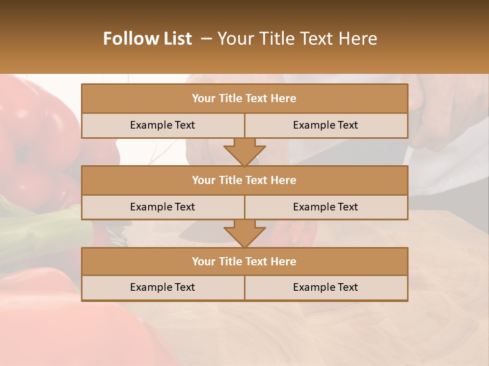 A Person Cutting A Tomato On A Cutting Board PowerPoint Template