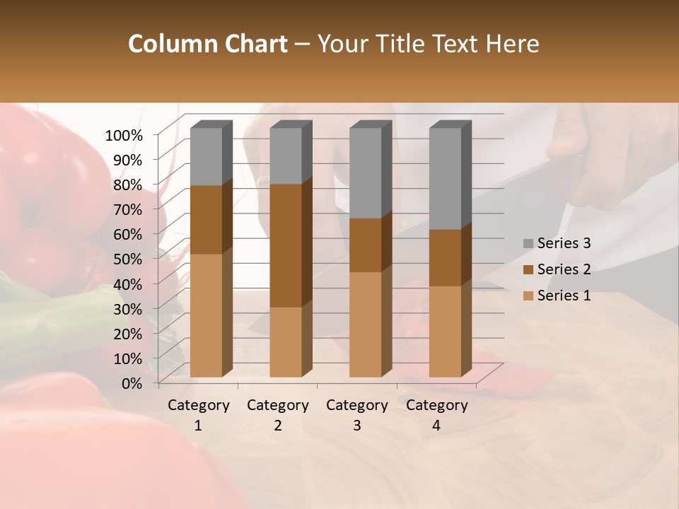 A Person Cutting A Tomato On A Cutting Board PowerPoint Template