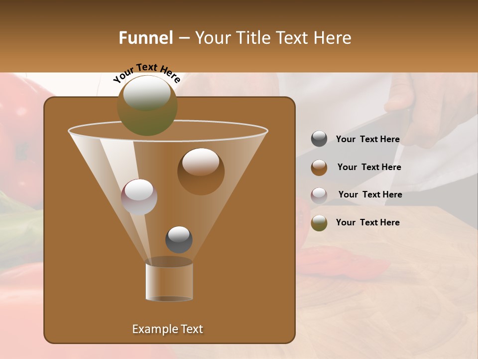 A Person Cutting A Tomato On A Cutting Board PowerPoint Template