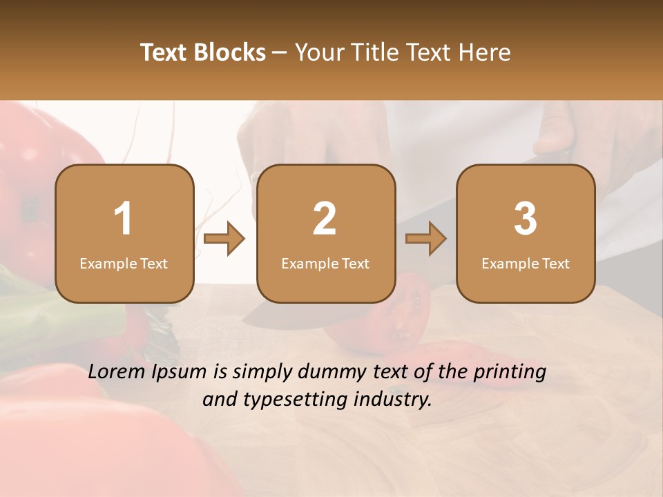 A Person Cutting A Tomato On A Cutting Board PowerPoint Template