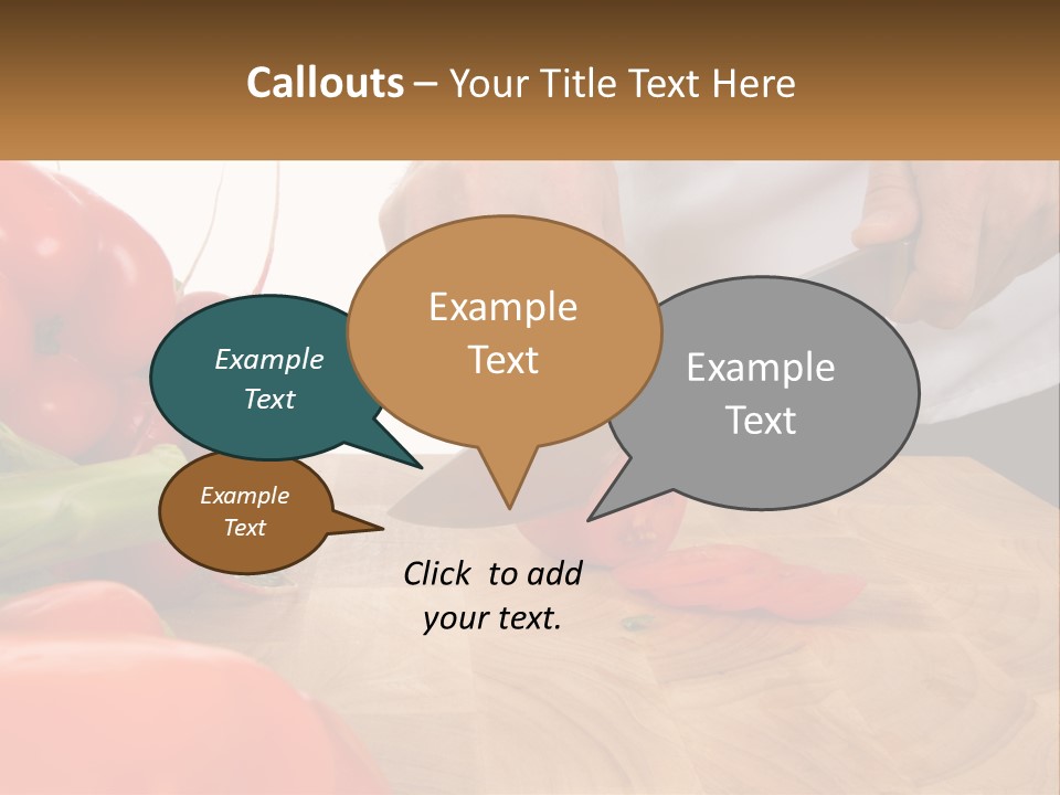 A Person Cutting A Tomato On A Cutting Board PowerPoint Template