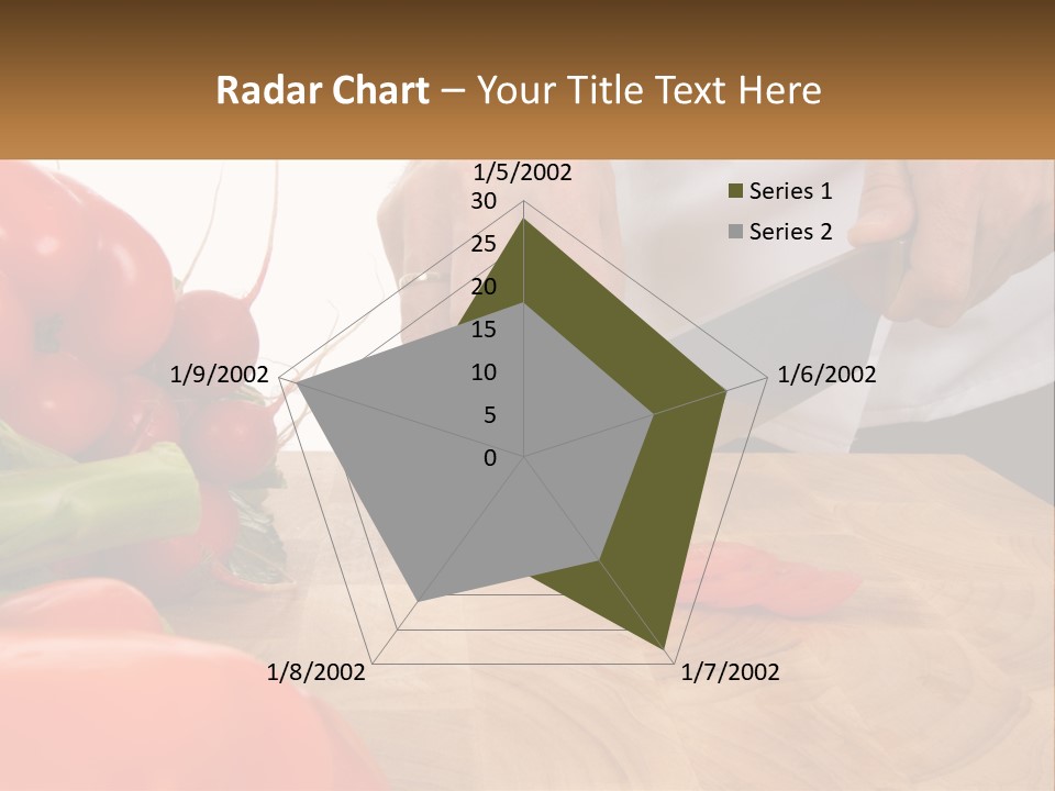 A Person Cutting A Tomato On A Cutting Board PowerPoint Template