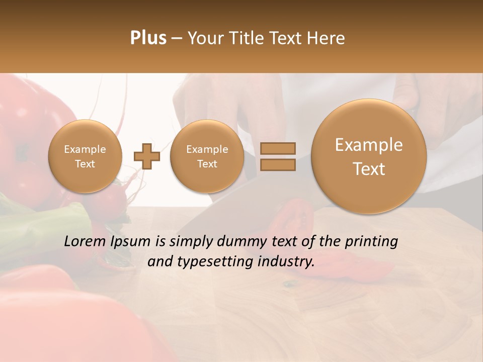 A Person Cutting A Tomato On A Cutting Board PowerPoint Template
