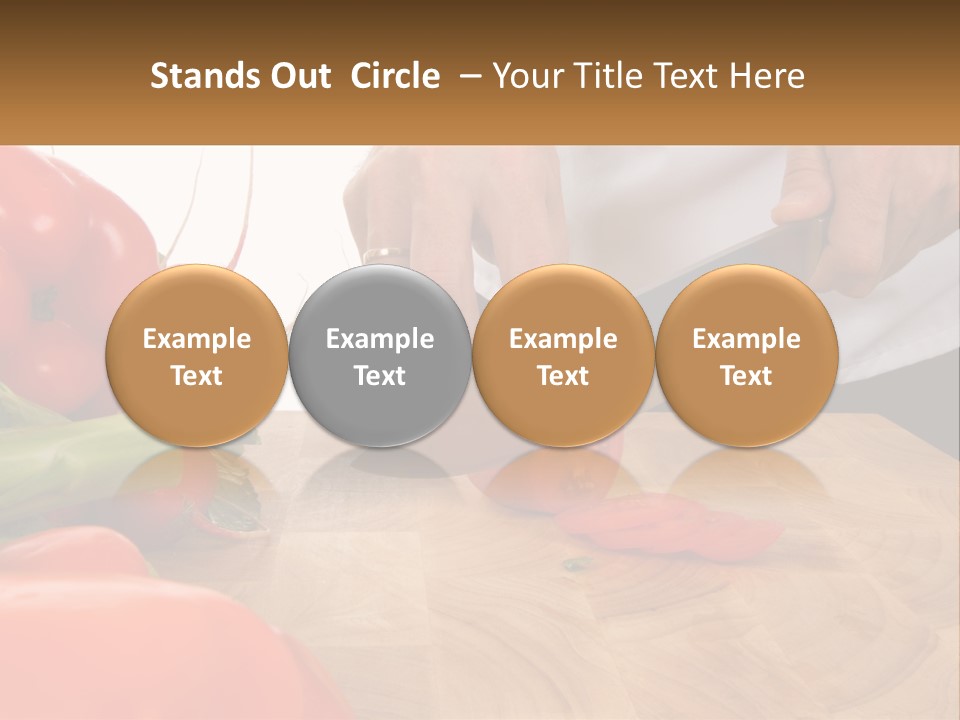 A Person Cutting A Tomato On A Cutting Board PowerPoint Template