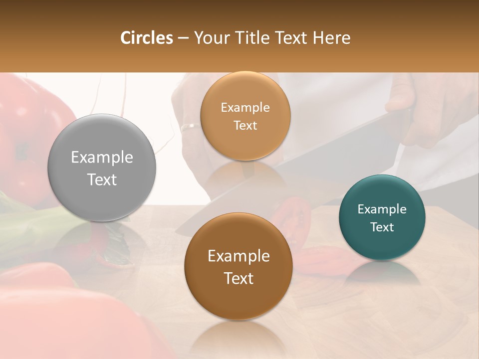 A Person Cutting A Tomato On A Cutting Board PowerPoint Template
