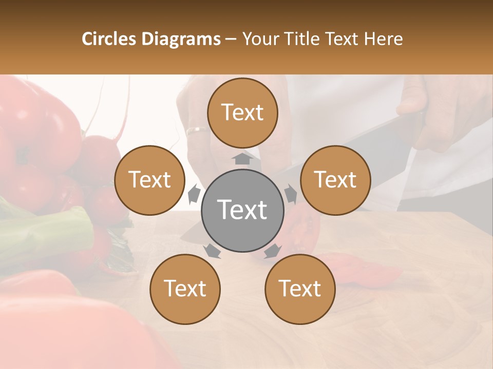 A Person Cutting A Tomato On A Cutting Board PowerPoint Template