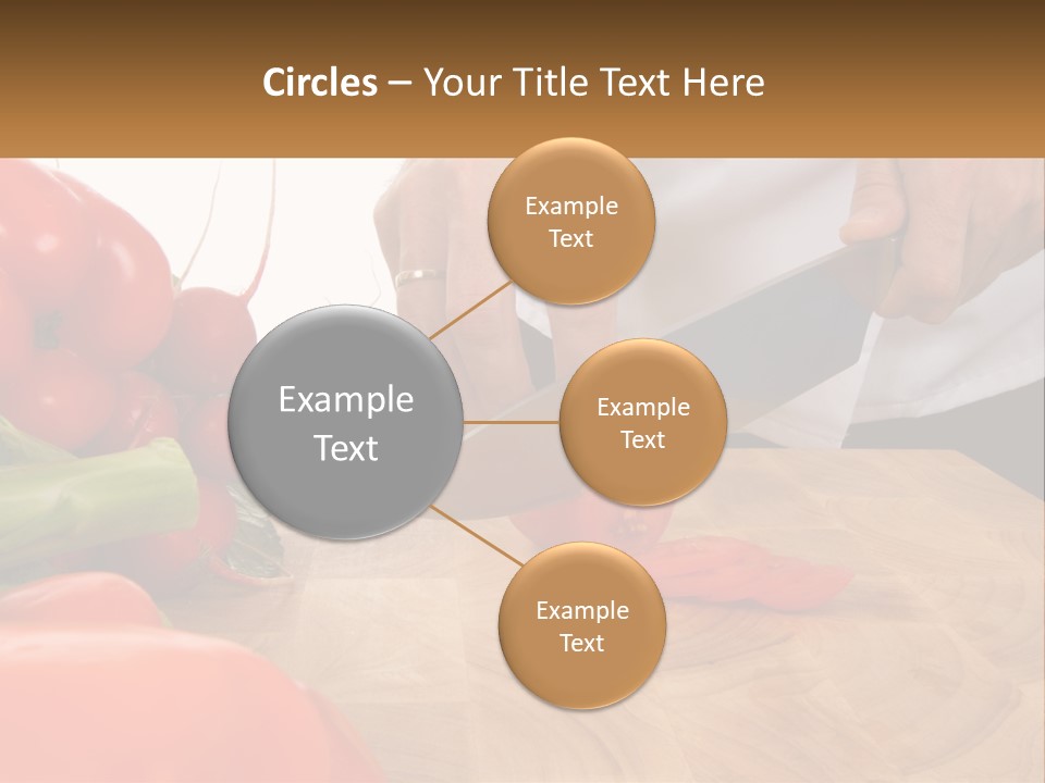 A Person Cutting A Tomato On A Cutting Board PowerPoint Template