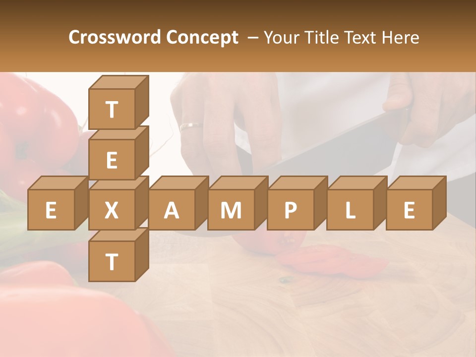 A Person Cutting A Tomato On A Cutting Board PowerPoint Template