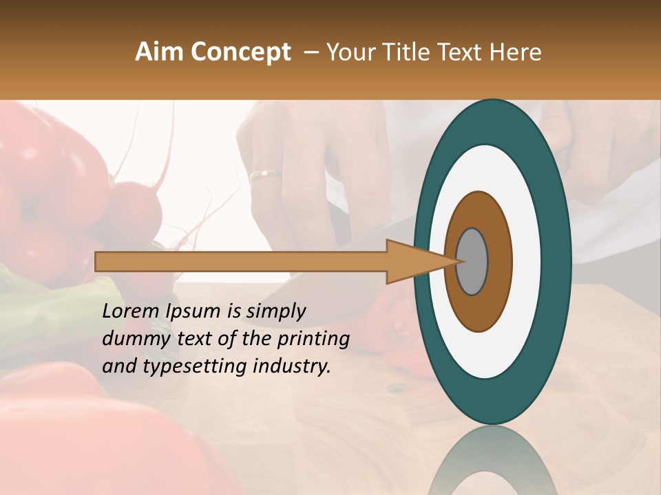 A Person Cutting A Tomato On A Cutting Board PowerPoint Template
