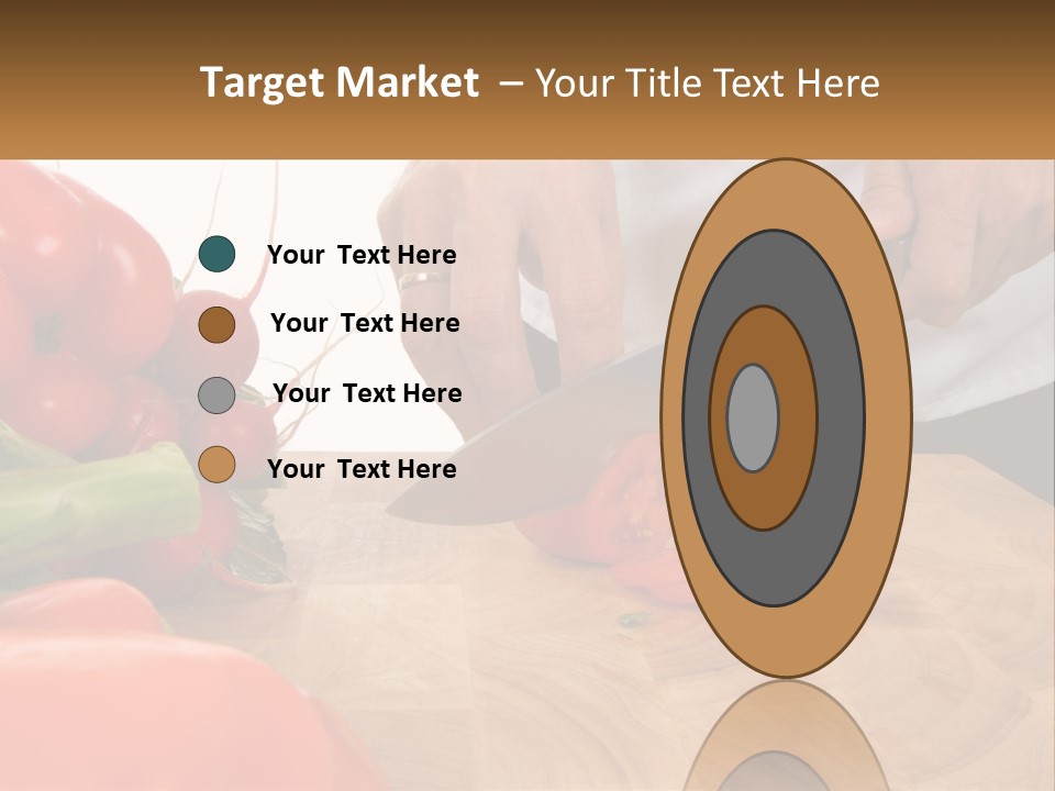 A Person Cutting A Tomato On A Cutting Board PowerPoint Template