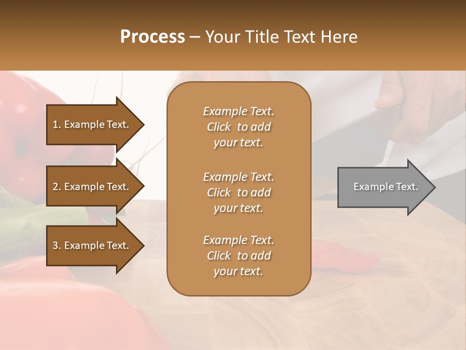 A Person Cutting A Tomato On A Cutting Board PowerPoint Template