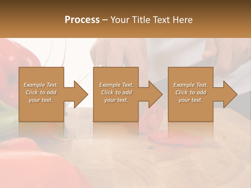 A Person Cutting A Tomato On A Cutting Board PowerPoint Template