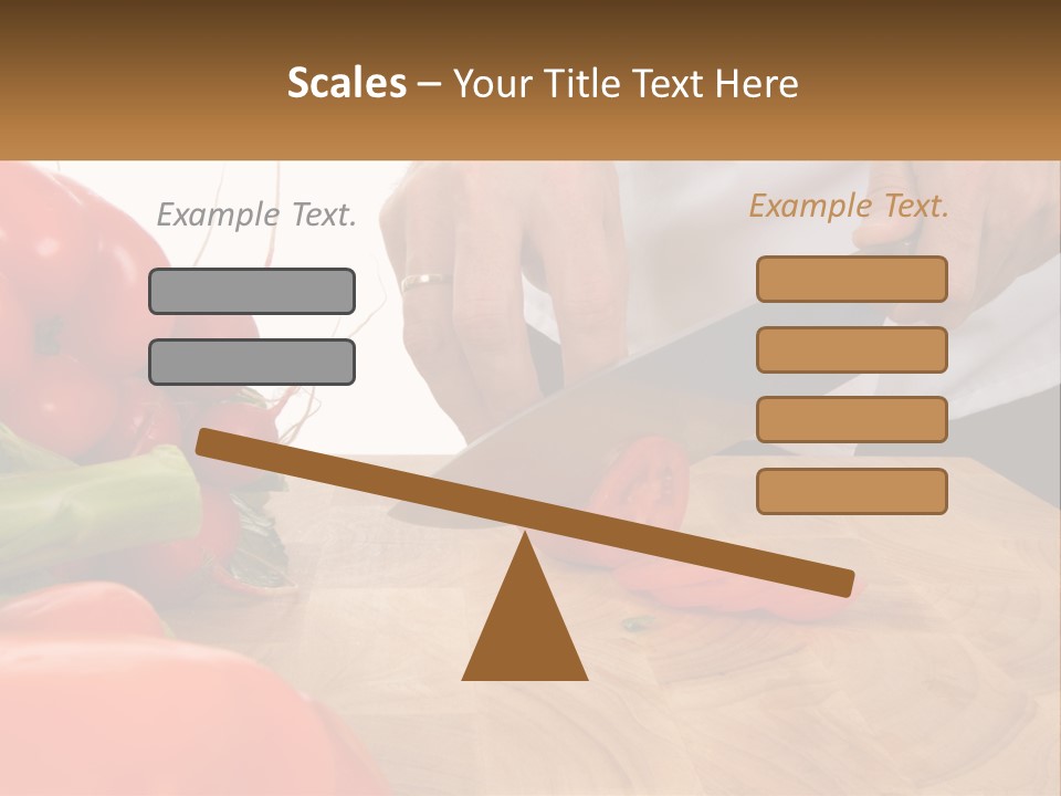 A Person Cutting A Tomato On A Cutting Board PowerPoint Template