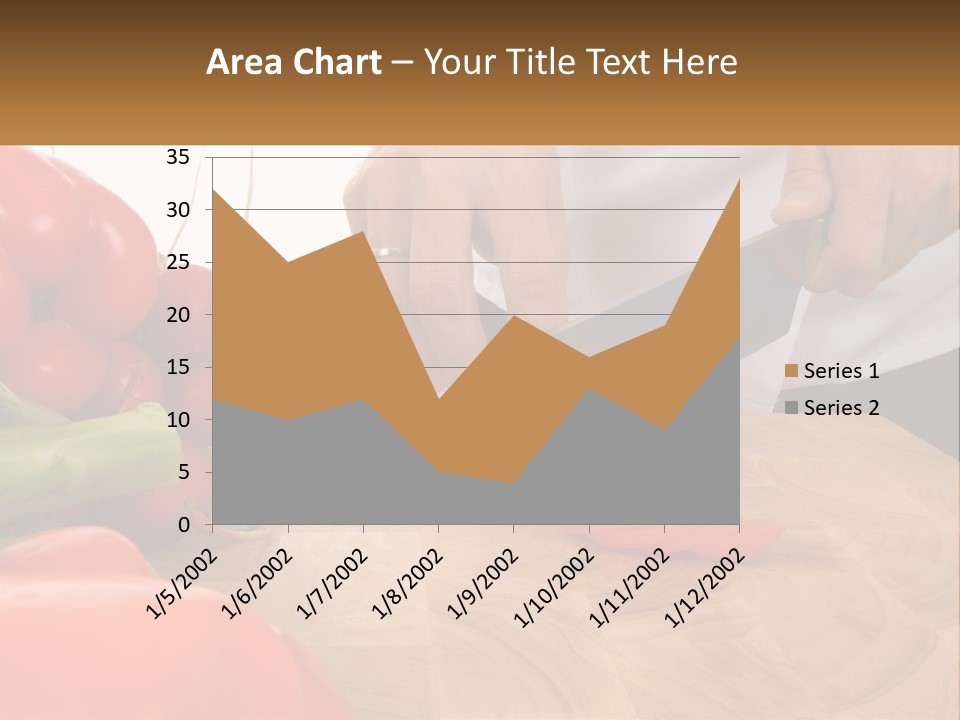 A Person Cutting A Tomato On A Cutting Board PowerPoint Template