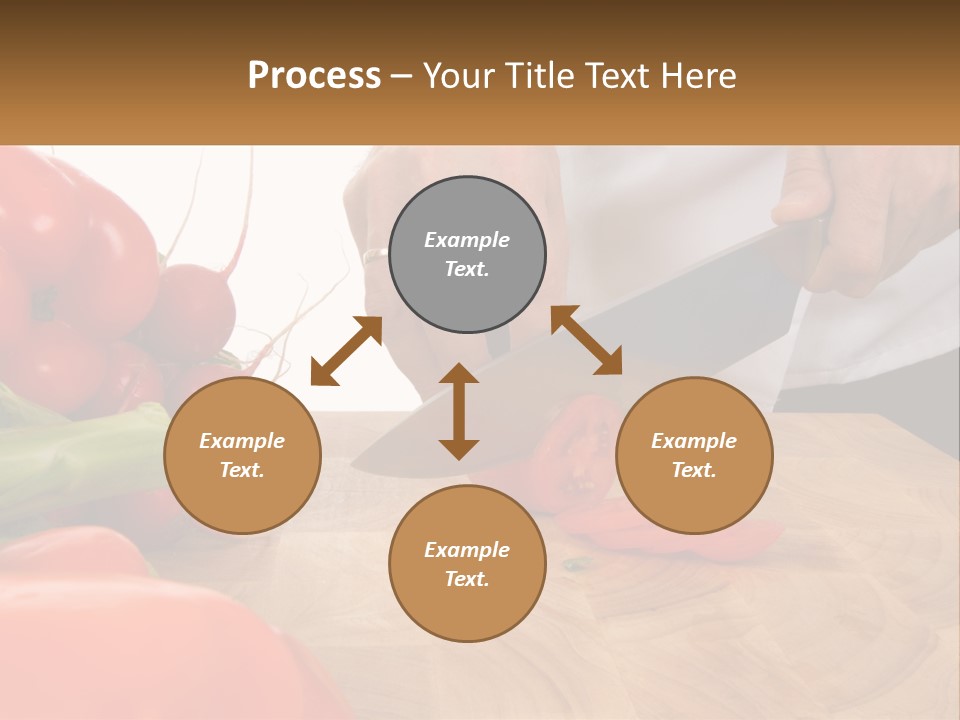A Person Cutting A Tomato On A Cutting Board PowerPoint Template