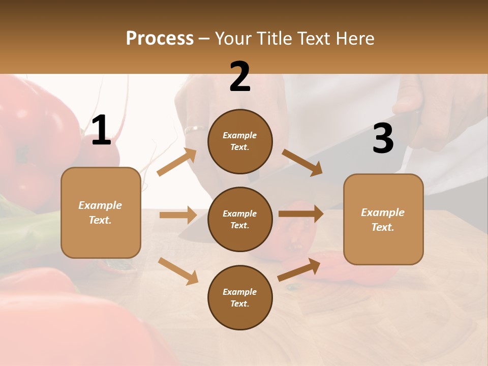 A Person Cutting A Tomato On A Cutting Board PowerPoint Template