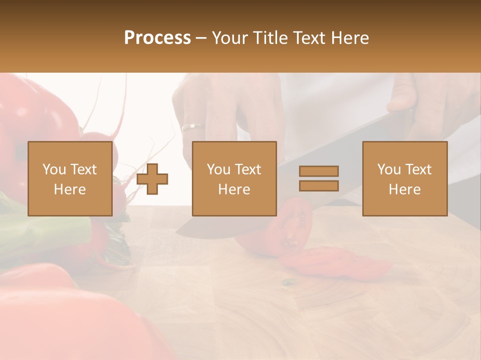 A Person Cutting A Tomato On A Cutting Board PowerPoint Template