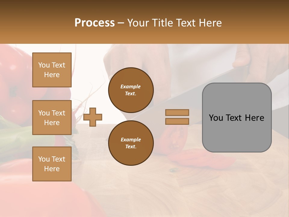 A Person Cutting A Tomato On A Cutting Board PowerPoint Template
