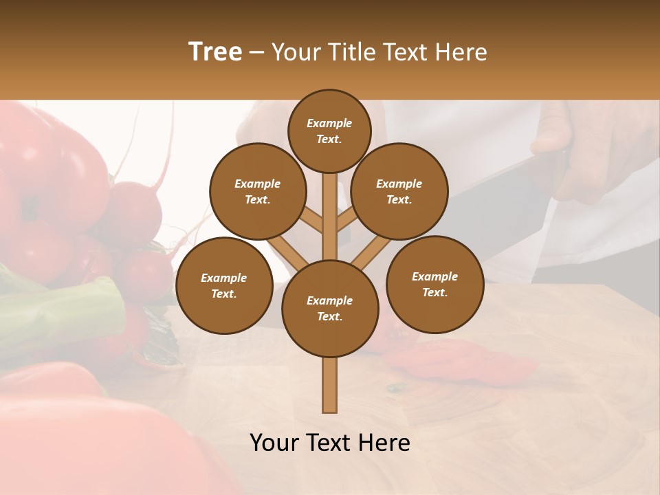 A Person Cutting A Tomato On A Cutting Board PowerPoint Template