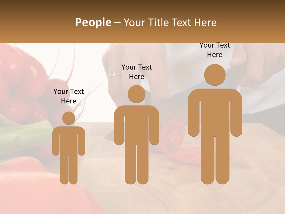 A Person Cutting A Tomato On A Cutting Board PowerPoint Template