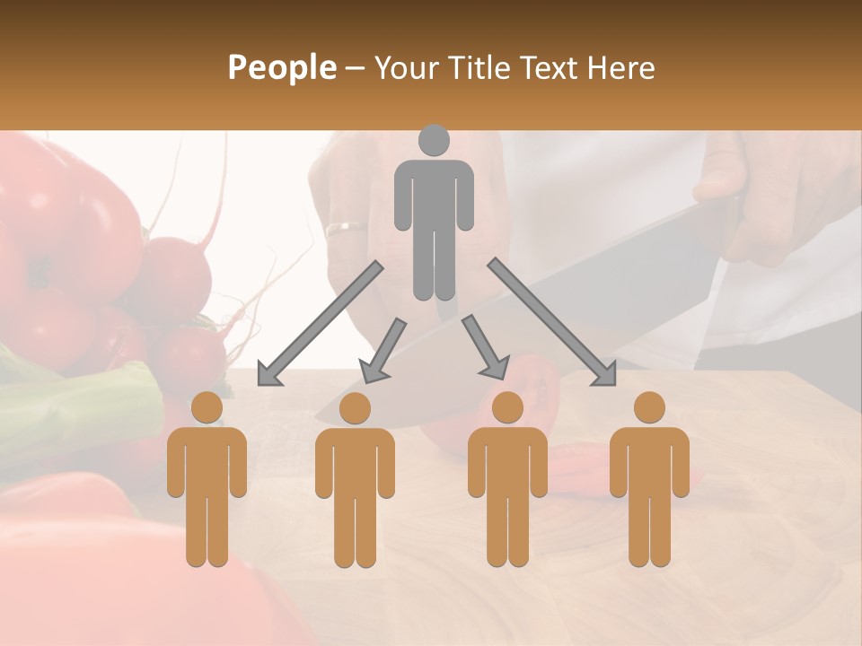 A Person Cutting A Tomato On A Cutting Board PowerPoint Template