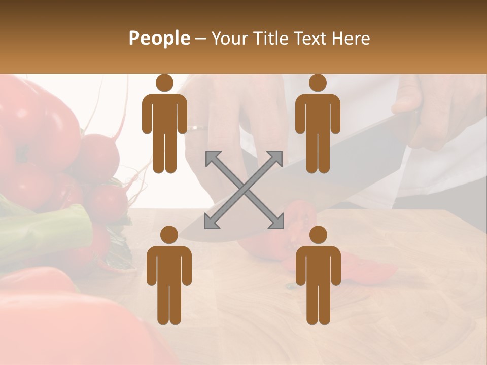 A Person Cutting A Tomato On A Cutting Board PowerPoint Template