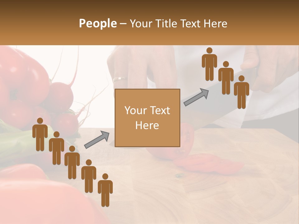 A Person Cutting A Tomato On A Cutting Board PowerPoint Template