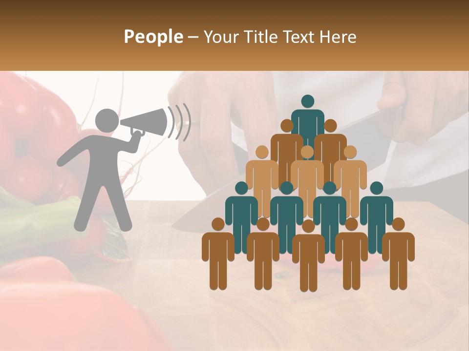 A Person Cutting A Tomato On A Cutting Board PowerPoint Template