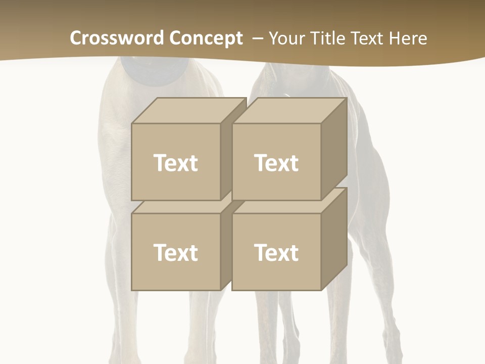 Two Dogs Standing Next To Each Other On A White Background PowerPoint Template