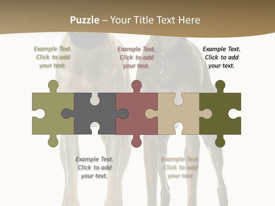 Two Dogs Standing Next To Each Other On A White Background PowerPoint Template