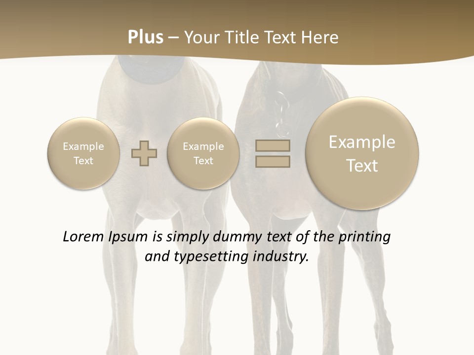 Two Dogs Standing Next To Each Other On A White Background PowerPoint Template