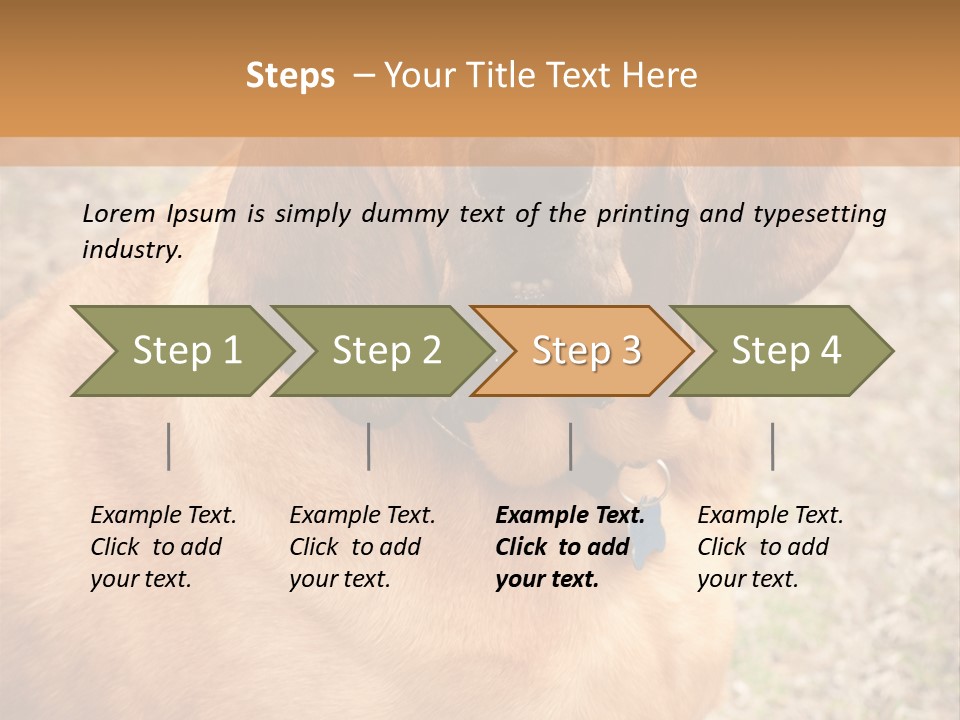 A Brown Dog With A Blue Tag On It's Collar PowerPoint Template