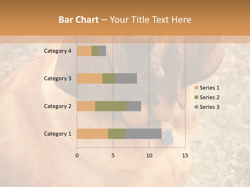 A Brown Dog With A Blue Tag On It's Collar PowerPoint Template