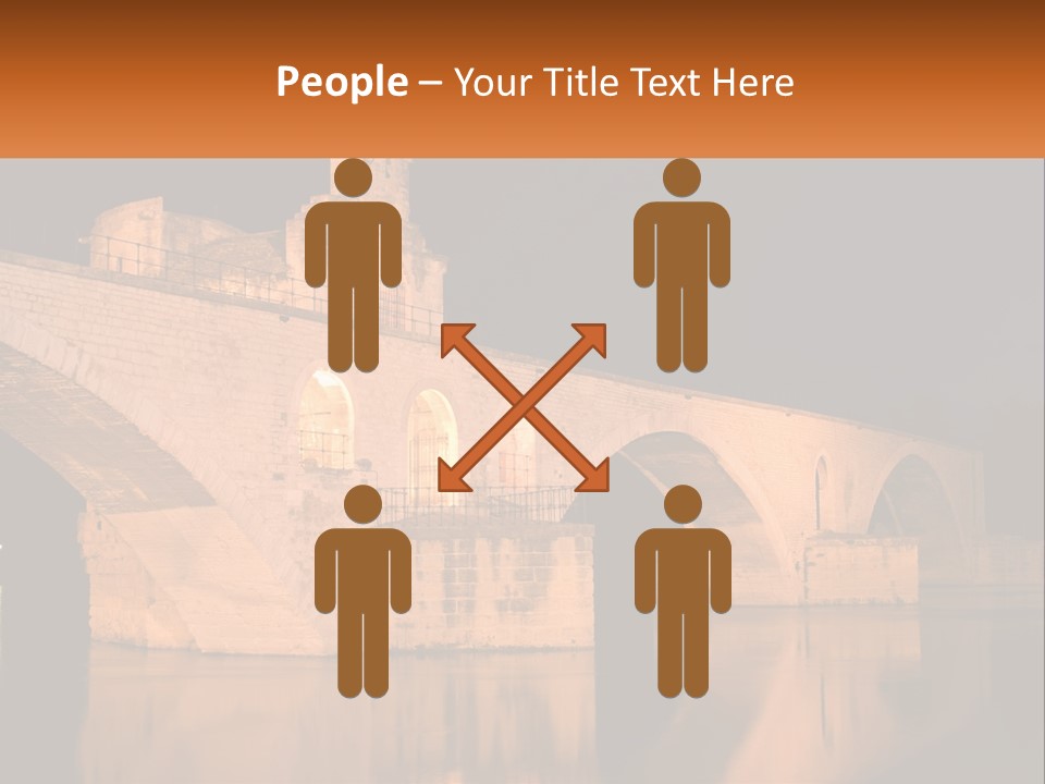 A Bridge Over A Body Of Water At Night PowerPoint Template