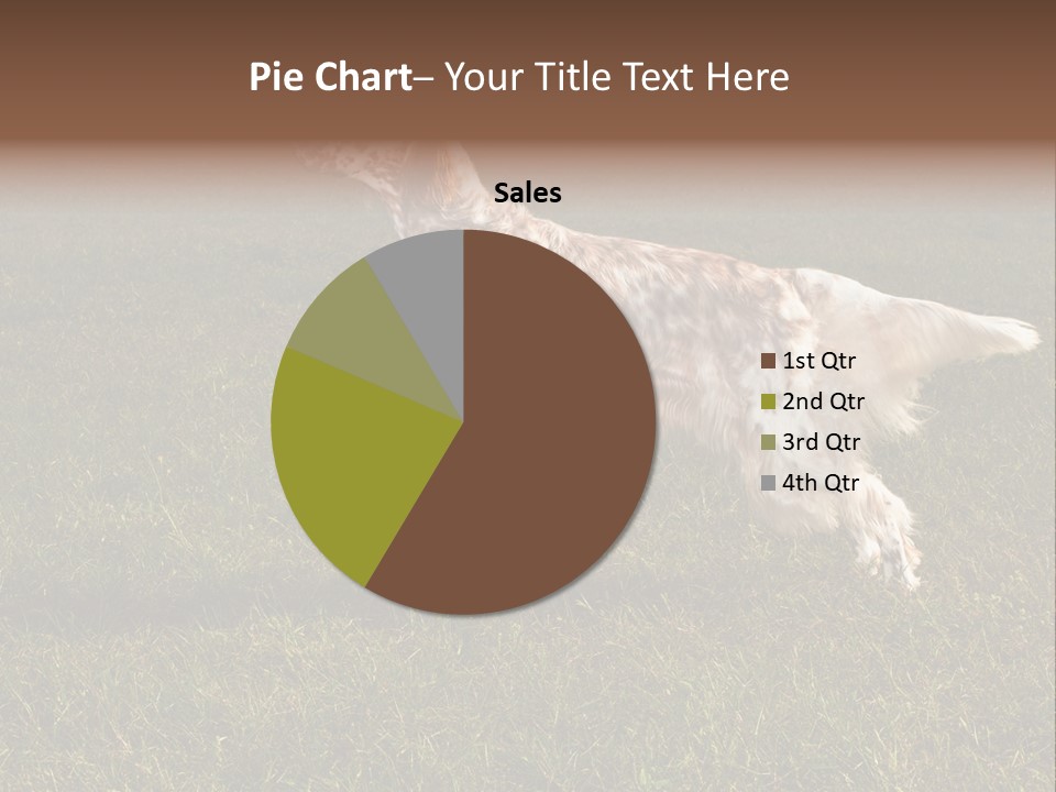 A Brown And White Dog Standing On Top Of A Lush Green Field PowerPoint Template
