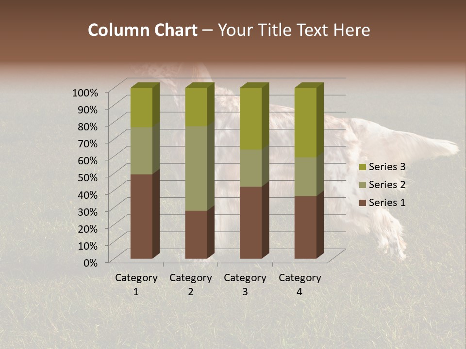 A Brown And White Dog Standing On Top Of A Lush Green Field PowerPoint Template