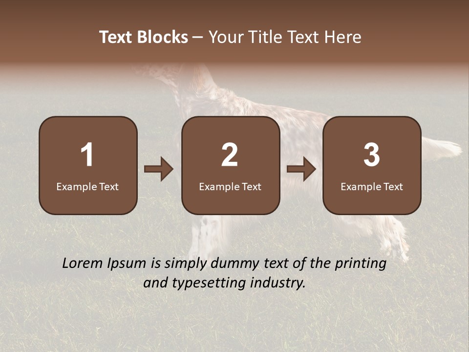A Brown And White Dog Standing On Top Of A Lush Green Field PowerPoint Template