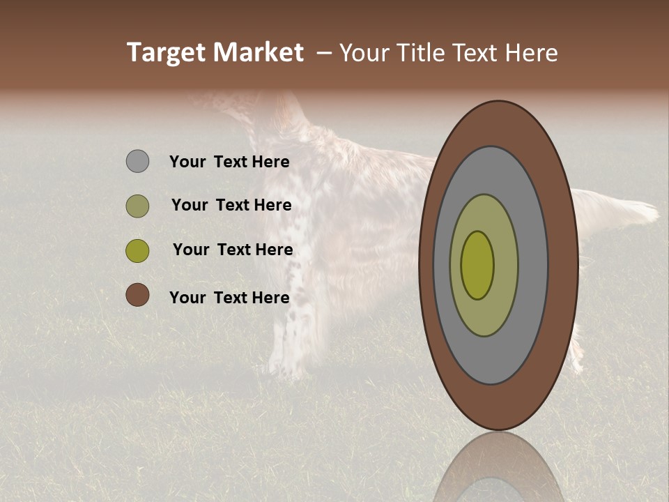 A Brown And White Dog Standing On Top Of A Lush Green Field PowerPoint Template