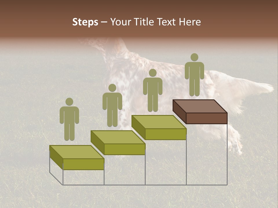A Brown And White Dog Standing On Top Of A Lush Green Field PowerPoint Template
